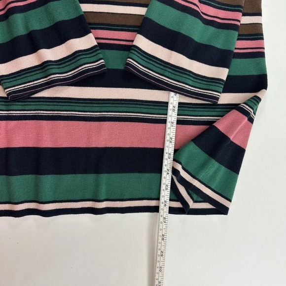 J. Jill Women’s Sweater Colorful Striped Tunic MEDIUM Long Sleeve Cotton Blend - Picture 7 of 8
